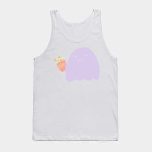 Ghost holding flowers Tank Top